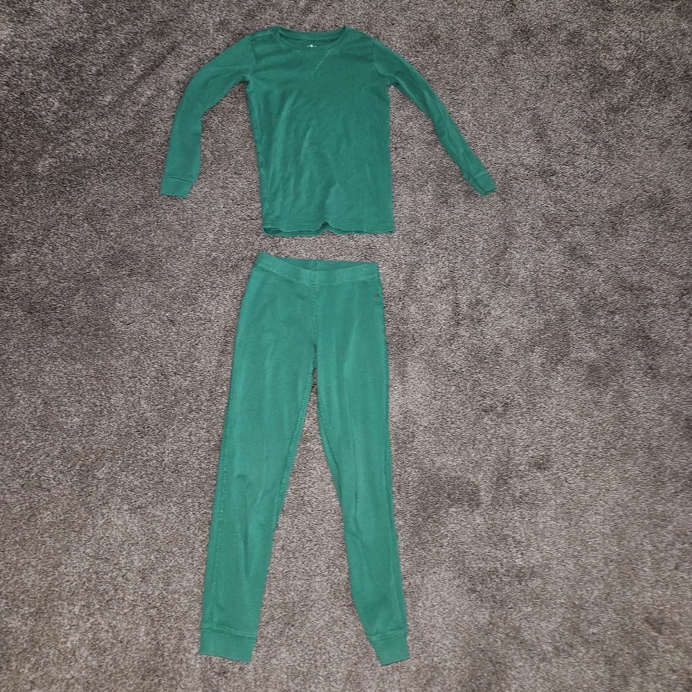 Primary Green Pajama Set Kids 6-7